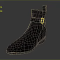 Stylish Black Leather Ankle Boots With Yellow Buckle And Classic Design