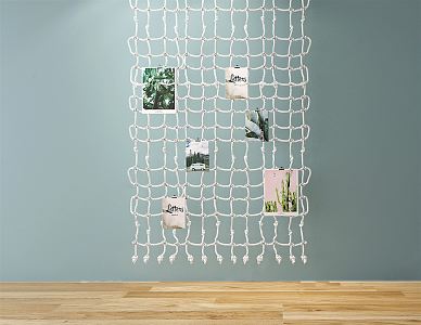 Modern Photo Wall Fishing Net Decorative Photo Wall 3d model