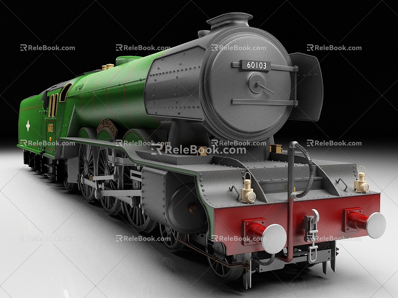 train steam train vintage train 3d model