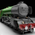 train steam train vintage train 3d model