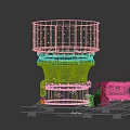 Blue Vertical Industrial Crusher Equipment With Motor And Base Stand