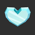 Heart Shaped Blue Crystal Sculpture With Polished Transparent Surface And Glossy Finish
