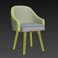 Modern Light Blue Fabric Armchair With Ergonomic Arms And Wooden Legs