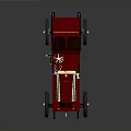 Red Vintage Open Top Classic Car With Leather Seats And Spoked Wheels