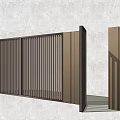New Chinese-style Gate Grille Gate 3d model