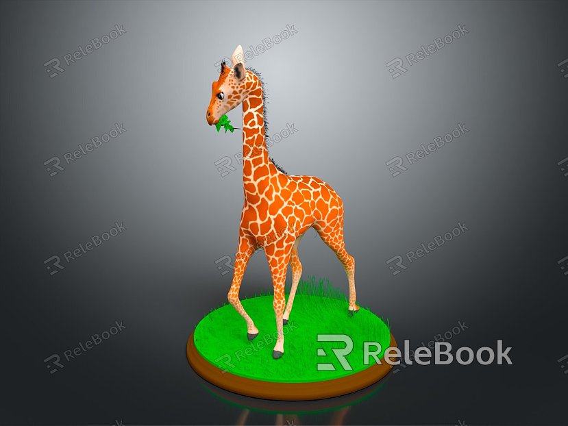 Giraffe Low Model Giraffe African Animal Toy Giraffe Muppet Toy Animal Cartoon Giraffe model