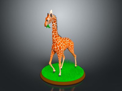 Giraffe Low Model Giraffe African Animal Toy Giraffe Muppet Toy Animal Cartoon Giraffe model