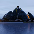 Modern Architecture Lotus Architecture 3d model