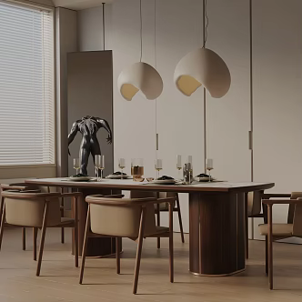 Modern table combination 3d model