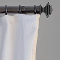 White Linen Curtains Hanging With Rope Ties In Simple Modern Style
