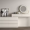 Makeup Table Makeup Stool Combination Cream Dressing Table 3d model