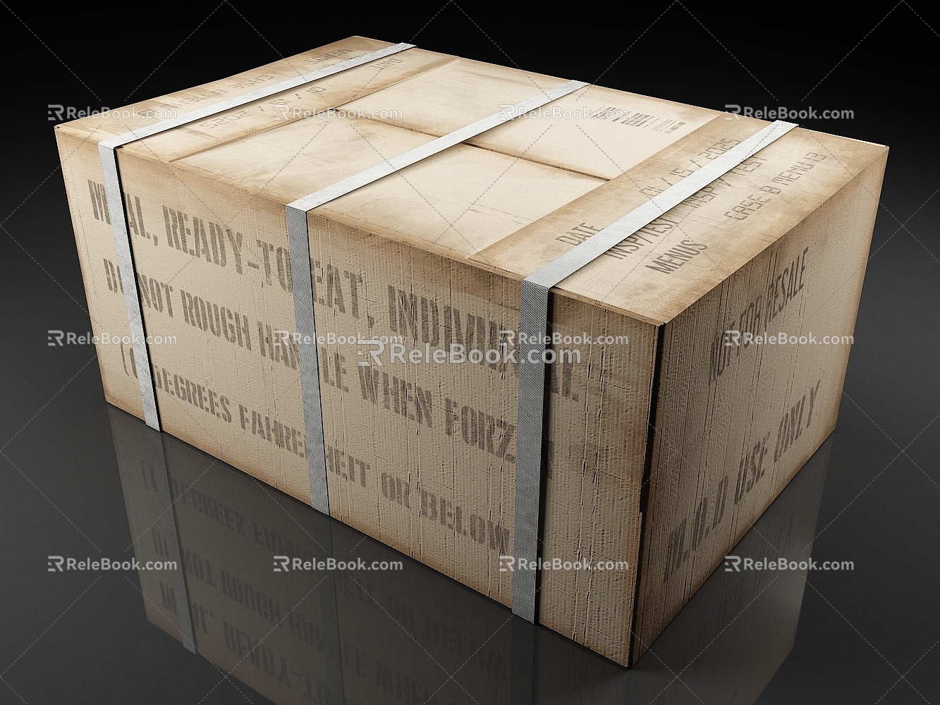 Carton packing box cargo packing box 3d model