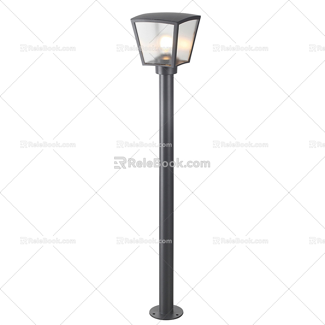 Modern minimalist outdoor floor lamp 3d model