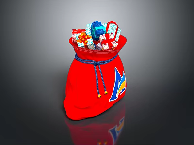 Bag Leather Bag Cloth Bag Gift Bag Game Items 3d model