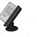 Practical Metal Stand Supporting Open Book With Text Pages And Signatures 3d model