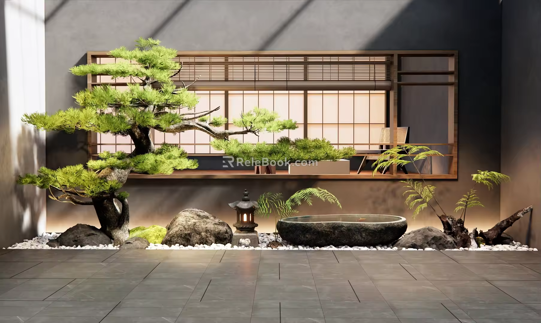 New Chinese landscape sketch 3d model
