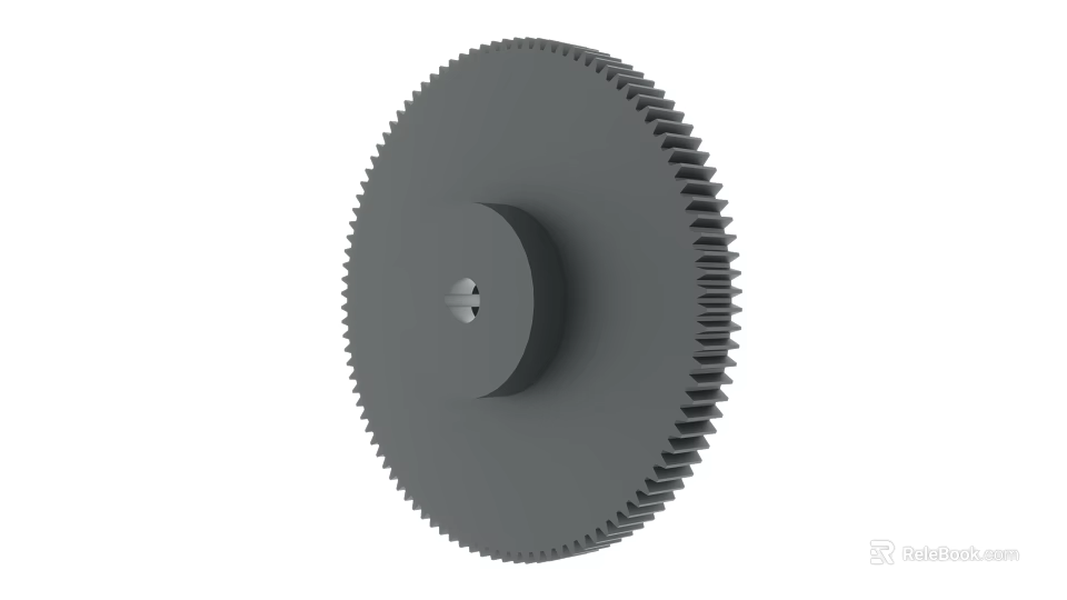 Mechanical Gear Component With Tooth Structure And Central Hole Design 3d model 