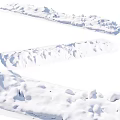 Natural Snow Piles With Irregular Shapes In Winter Landscape Scene