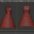 Purple Sleeveless Dresses With Decorative Neckline And Lace Hem Details