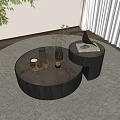 Coffee Table Mother Coffee Table Tea Ornaments Round Coffee Table 3d model