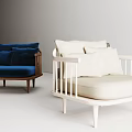 Nordic Single Sofa 3d model