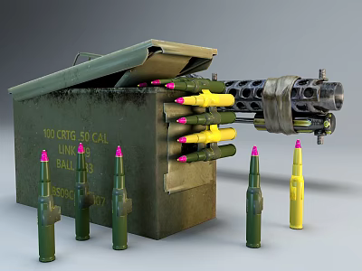 modern military supplies ammunition box 3d model