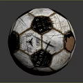 Vintage Soccer Ball Sports Equipment With Classic Black And White Worn Design