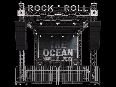 Modern Musical Instruments Drum Rack Stage Outdoor Performance Sound 3d model