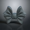Grey Bow Decorative Accessory With Soft Texture For Daily Home Use 3d model