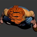 Game and Movie Character With Red Hair Yellow Top Blue Apron Blue Pants Brown Shoes