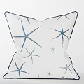 Blue and White Decorative Throw Pillows with Geometric Floral Paisley and Letter Designs