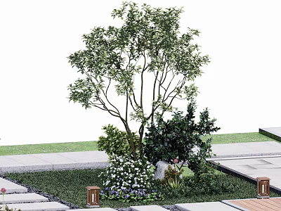 group of plants 3d model