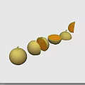 Fresh Cantaloupe Whole And Sliced Displaying Orange Flesh And Seeds On Dark Background