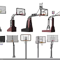Different Basketball Hoop Designs With Various Stand Structures For Sports Areas