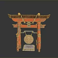 Gong Ancient Musical Instruments Classical Musical Instruments Percussion Instruments Music Equipment Music Equipment Realism 3d model