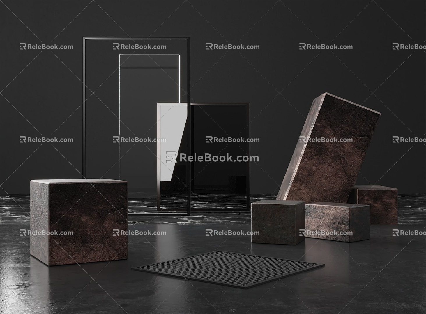 Still Life Display Stand E-commerce Products Booth E-commerce Meichen 3d model