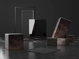 Still Life Display Stand E-commerce Products Booth E-commerce Meichen 3d model