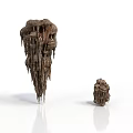Textured Brown Stalactite Like Rock Formations With Hanging Projections Large And Small