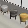 Modern sofa stool stool low stool combination 3d model