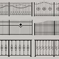 Iron Railings With Decorative Patterns And Various Ornamental Design Styles 3d model