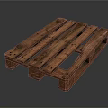 Rustic Wooden Pallet Structure With Solid Wood Slats And Sturdy Base Design