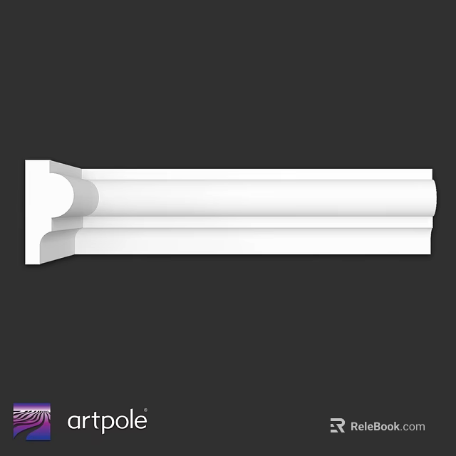 White Decorative Architectural Molding For Interior Wall And Ceiling Design 3d model 