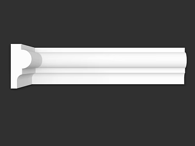 White Decorative Architectural Molding For Interior Wall And Ceiling Design 3d model
