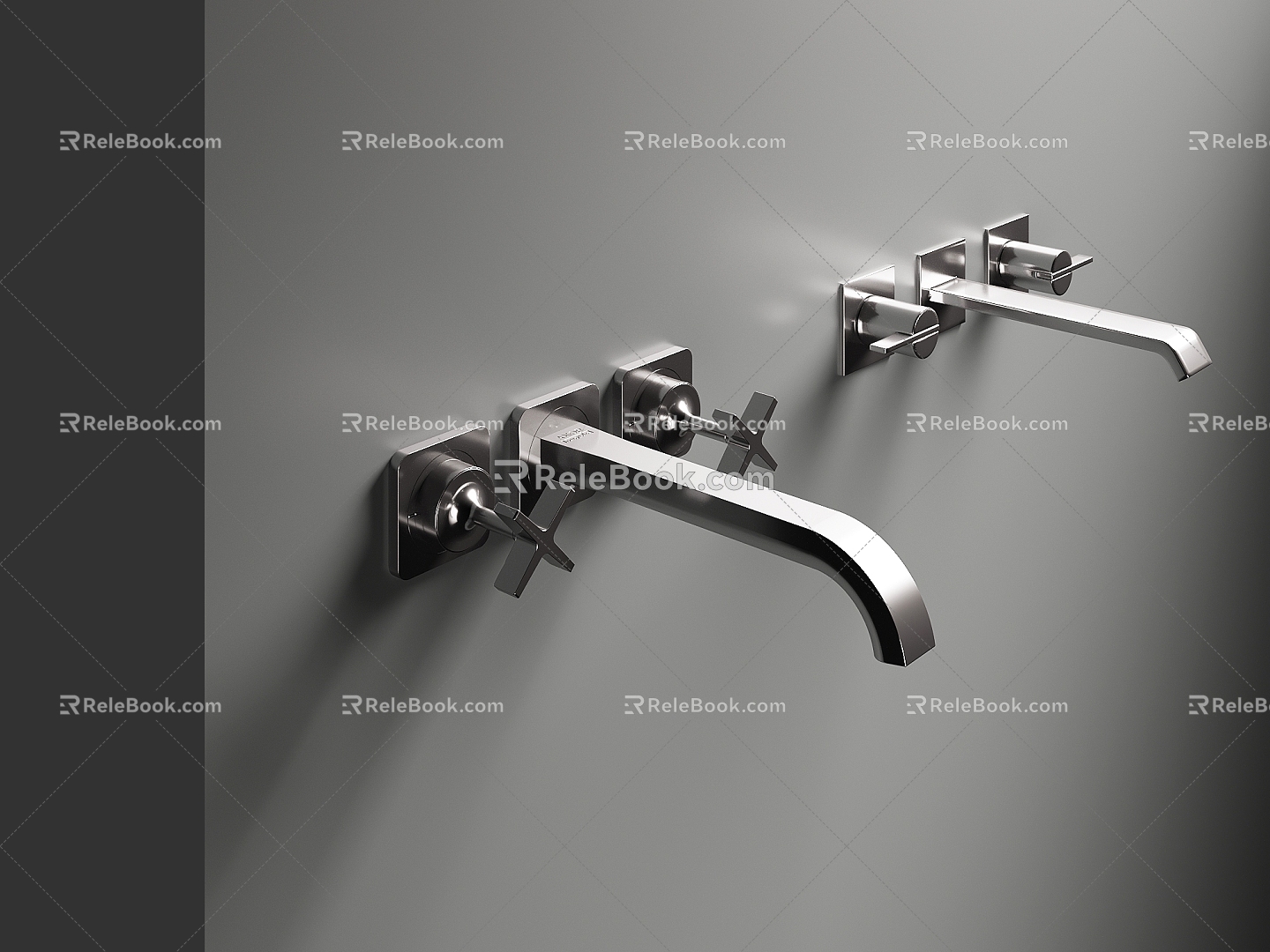 Modern faucet in-wall faucet 3d model