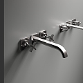 Modern faucet in-wall faucet 3d model