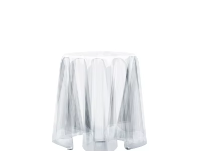 Elegant Modern Glass Side Table With Stylish Design For Living Room Decorative Use 3d model