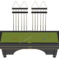 Pool table pool combination 3d model