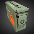 Vintage Green Metal Storage Box By Wickens Manufacturing UK With 1.4 Orange Label
