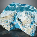 Majestic Natural Landscape With Snowy Rocky Mountain Glacier Forest And Lake