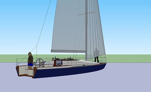 Modern Sailing 3d model